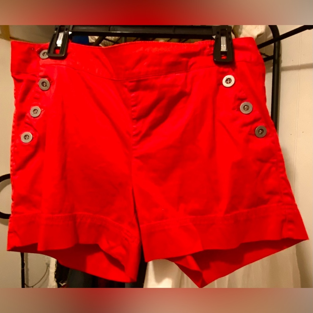 Red Sailor Style Shorts